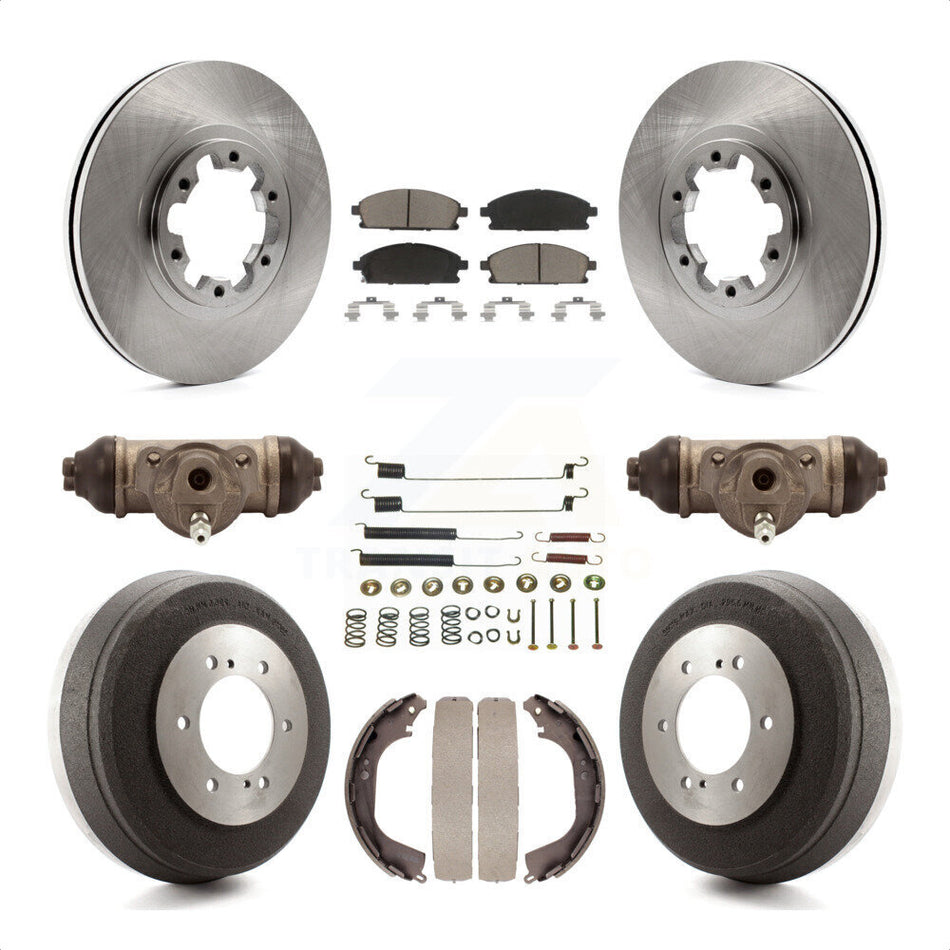 Front Rear Disc Brake Rotors Ceramic Pads And Drum Kit (9Pc) For Nissan Pathfinder INFINITI QX4 K8C-102929 by Transit Auto