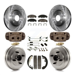 Front Rear Disc Brake Rotors Ceramic Pads And Drum Kit (9Pc) For Ford Focus K8C-102956