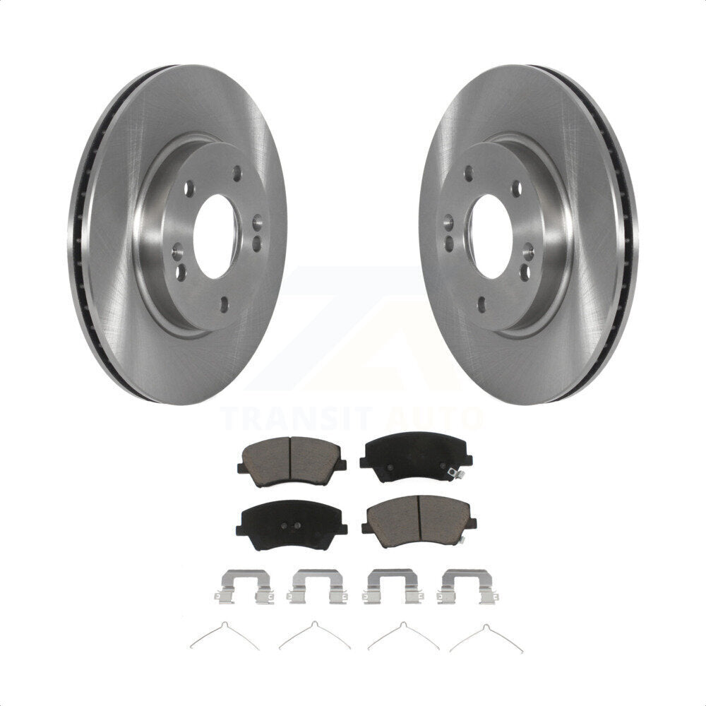 Front Disc Brake Rotors And Ceramic Pads Kit For Kia Niro Hyundai Ioniq K8C-102987 by Transit Auto