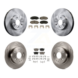 Front Rear Disc Brake Rotors And Ceramic Pads Kit For 2006-2007 Honda Accord Hybrid with 3.0L K8C-103136