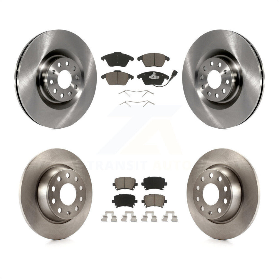 Front Rear Disc Brake Rotors And Ceramic Pads Kit For Volkswagen CC K8C-103141 by Transit Auto