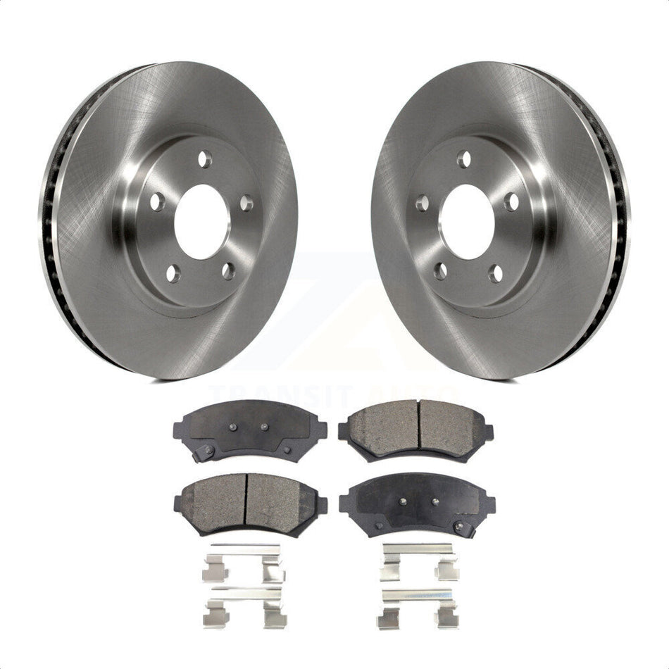 Front Brake Rotor And Semi-Metallic Pad Kit For Chevrolet Buick Impala LeSabre Cadillac DeVille Monte Carlo Park Avenue Pontiac Bonneville Oldsmobile Eldorado Aurora Intrigue K8F-100015 by Transit Auto