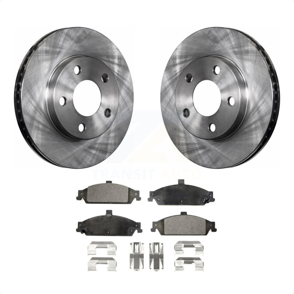 Front Disc Brake Rotors And Semi-Metallic Pads Kit For Chevrolet Pontiac Grand Am Malibu Oldsmobile Alero Classic Cutlass K8F-100016 by Transit Auto