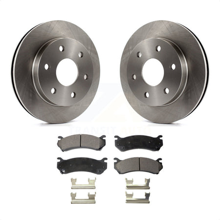 Front Brake Rotors Semi-Metallic Pad Kit For Chevrolet Silverado 1500 GMC Tahoe Sierra Suburban Yukon Avalanche XL Cadillac Classic Escalade Express 2500 Astro ESV EXT Savana K8F-100020 by Transit Auto