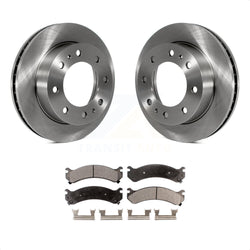 Front Brake Rotor And Semi-Metallic Pad Kit For Chevrolet Silverado 2500 HD GMC Express 3500 Sierra Cadillac DeVille Savana Hummer H2 Classic 1500 Suburban Yukon XL Avalanche K8F-100021