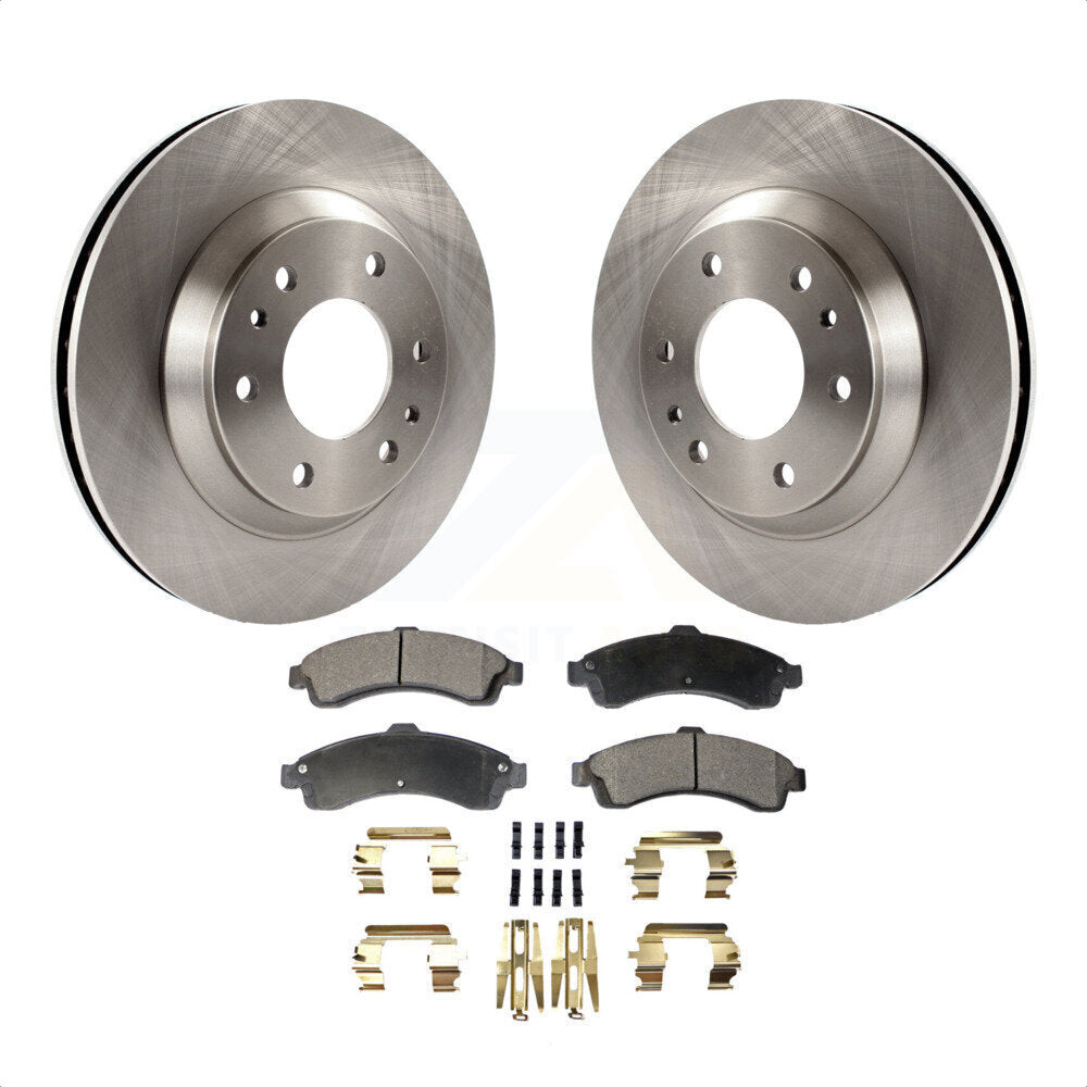 Front Disc Brake Rotors And Semi-Metallic Pads Kit For Chevrolet Trailblazer GMC Envoy Buick Rainier Oldsmobile Bravada Isuzu Ascender K8F-100025 by Transit Auto