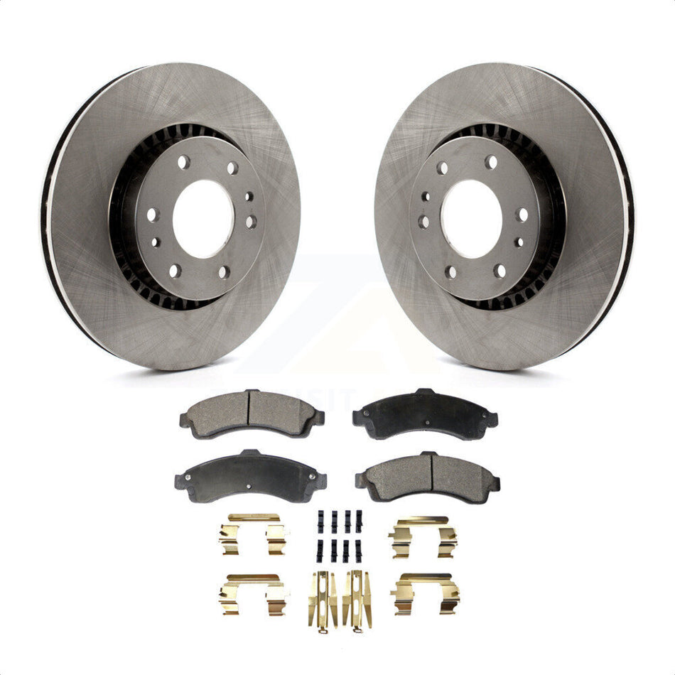 Front Disc Brake Rotors And Semi-Metallic Pads Kit For Chevrolet Trailblazer GMC EXT Envoy XL Buick Rainier XUV SSR Isuzu Ascender Saab 9-7x K8F-100027 by Transit Auto