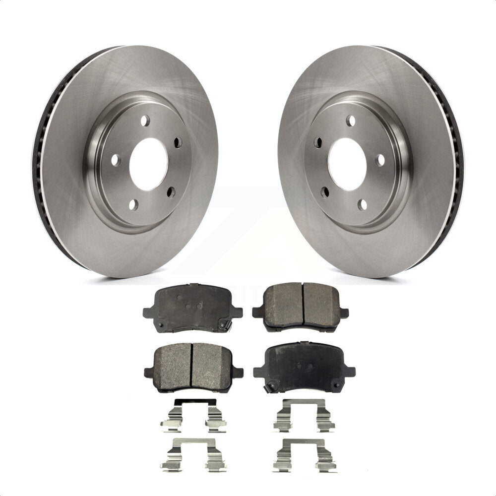 Front Disc Brake Rotors And Semi-Metallic Pads Kit For Chevrolet Cobalt Malibu Saturn Ion HHR Pontiac G6 Pursuit K8F-100035 by Transit Auto