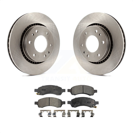 Front Disc Brake Rotors And Semi-Metallic Pads Kit For Chevrolet Trailblazer GMC Envoy Buick Rainier Isuzu Ascender K8F-100053 by Transit Auto