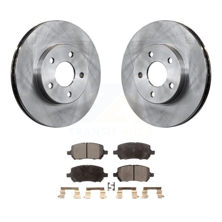 Front Disc Brake Rotors And Semi-Metallic Pads Kit For Chevrolet Cobalt Pontiac G5 K8F-100060 by Transit Auto