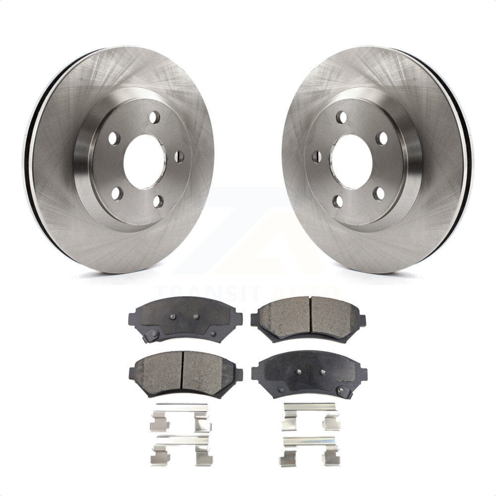 Front Disc Brake Rotors And Semi-Metallic Pads Kit For 2005-2005 Chevrolet Impala Buick LeSabre Cadillac DeVille Monte Carlo Pontiac Bonneville Park Avenue K8F-100062 by Transit Auto