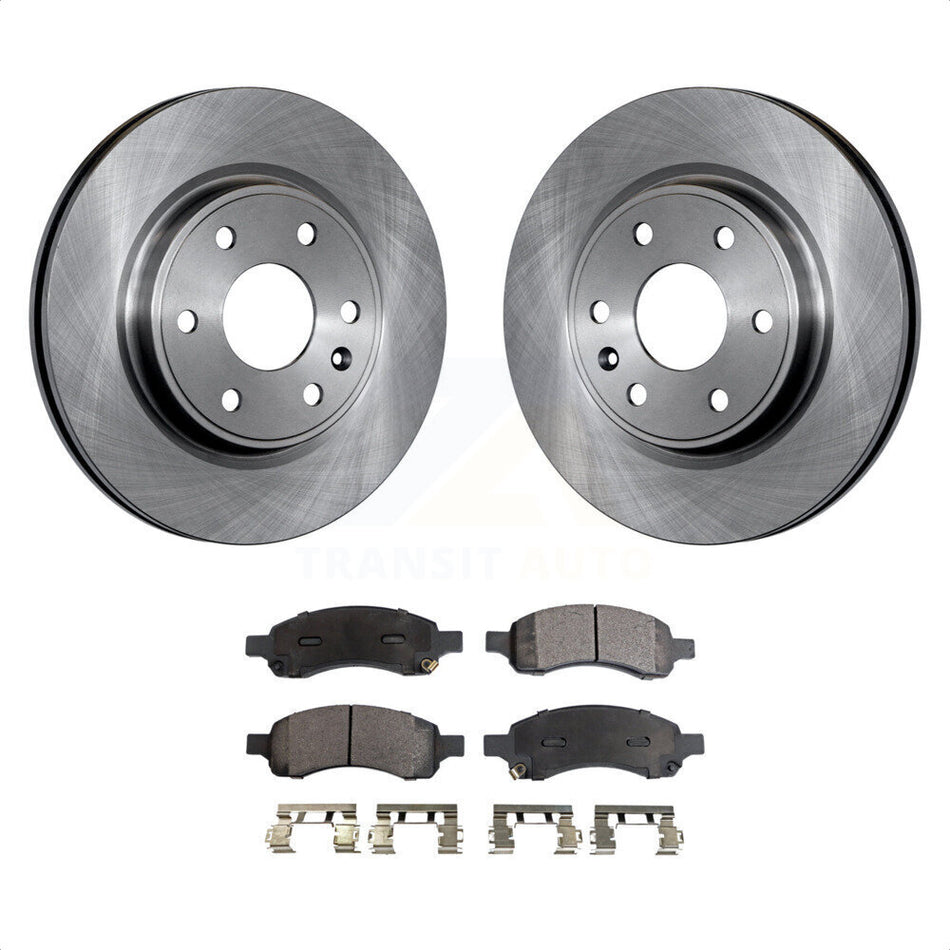 Front Disc Brake Rotors And Semi-Metallic Pads Kit For Chevrolet Traverse GMC Acadia Buick Enclave Saturn Outlook Limited K8F-100063 by Transit Auto