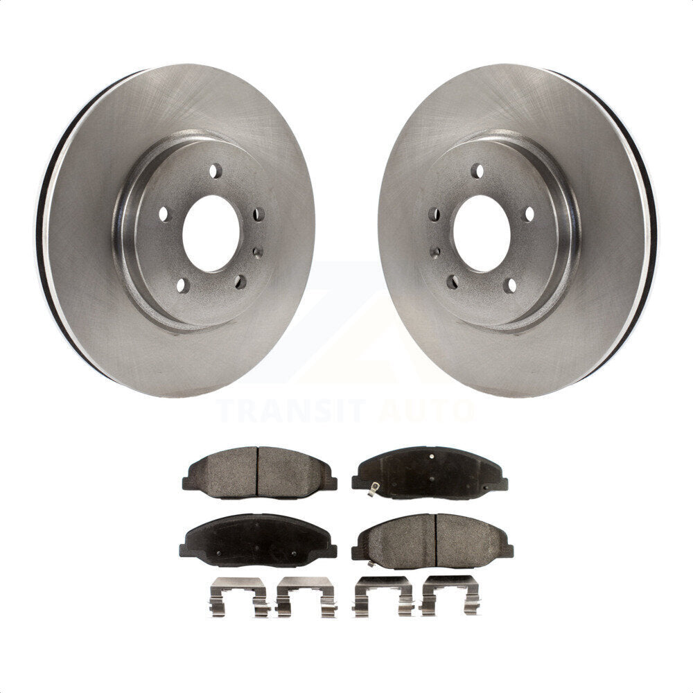 Front Disc Brake Rotors And Semi-Metallic Pads Kit For 2009-2011 Cadillac STS With Base Brakes 316mm Diameter Rotor or Performance K8F-100074 by Transit Auto