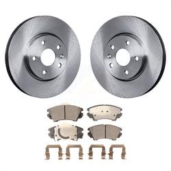 Front Disc Brake Rotors And Semi-Metallic Pads Kit For 2010-2015 Chevrolet Camaro LT LS K8F-100075