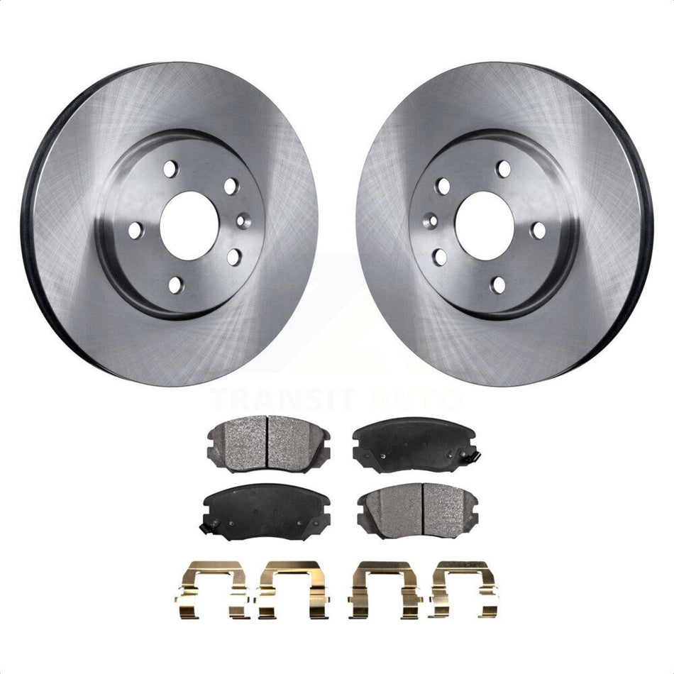 Front Disc Brake Rotors And Semi-Metallic Pads Kit For Chevrolet Equinox GMC Terrain Malibu Buick Impala LaCrosse Regal Limited Allure K8F-100076 by Transit Auto