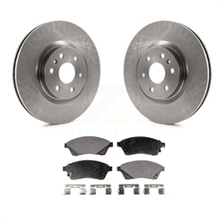 Front Disc Brake Rotors And Semi-Metallic Pads Kit For Cadillac SRX Saab 9-4X K8F-100080