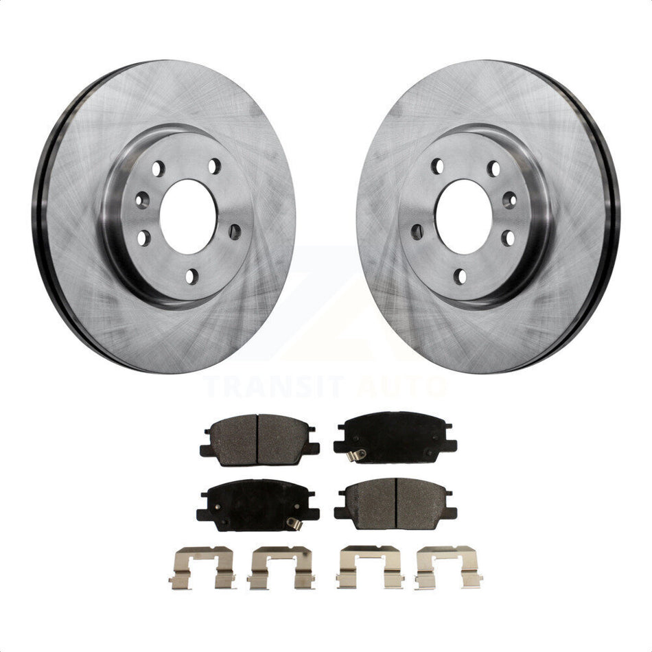 Front Disc Brake Rotors And Semi-Metallic Pads Kit For Chevrolet Equinox Malibu GMC Terrain Buick LaCrosse Regal Sportback TourX K8F-100088 by Transit Auto