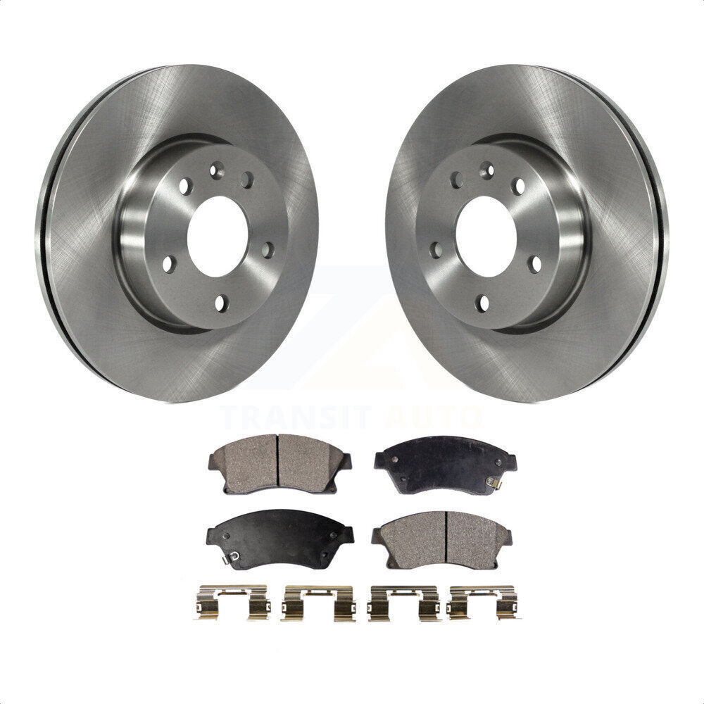 Front Disc Brake Rotors And Semi-Metallic Pads Kit For Cadillac ATS K8F-100091 by Transit Auto