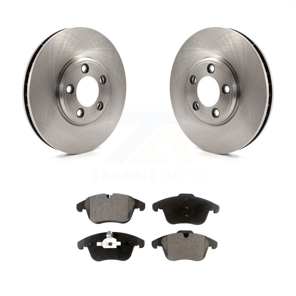 Front Disc Brake Rotors And Semi-Metallic Pads Kit For 2005 Jaguar S-Type Sport Base From Chassis VIN #N52048 K8F-100116 by Transit Auto