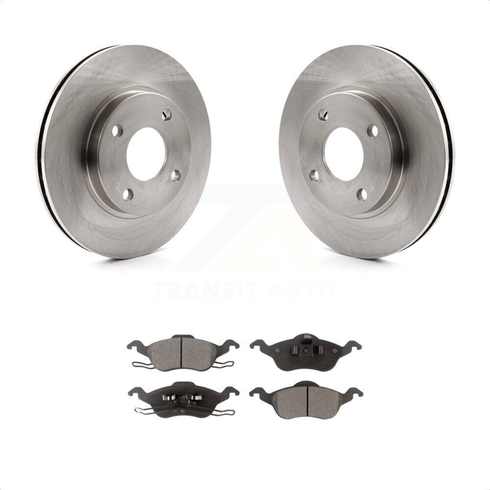 Front Disc Brake Rotors And Semi-Metallic Pads Kit For Ford Focus K8F-100118 by Transit Auto