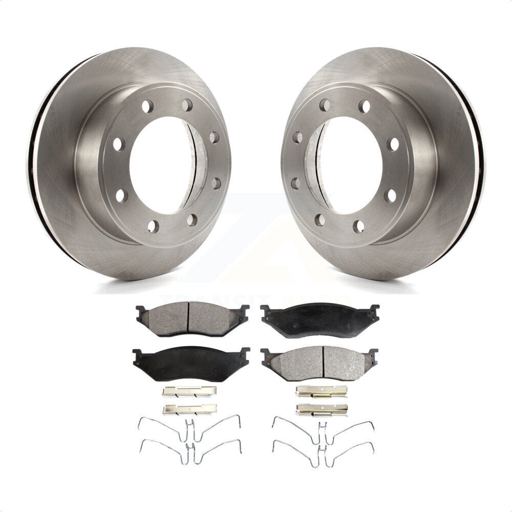 Front Disc Brake Rotors And Semi-Metallic Pads Kit For Ford F-550 Super Duty F-450 K8F-100119 by Transit Auto