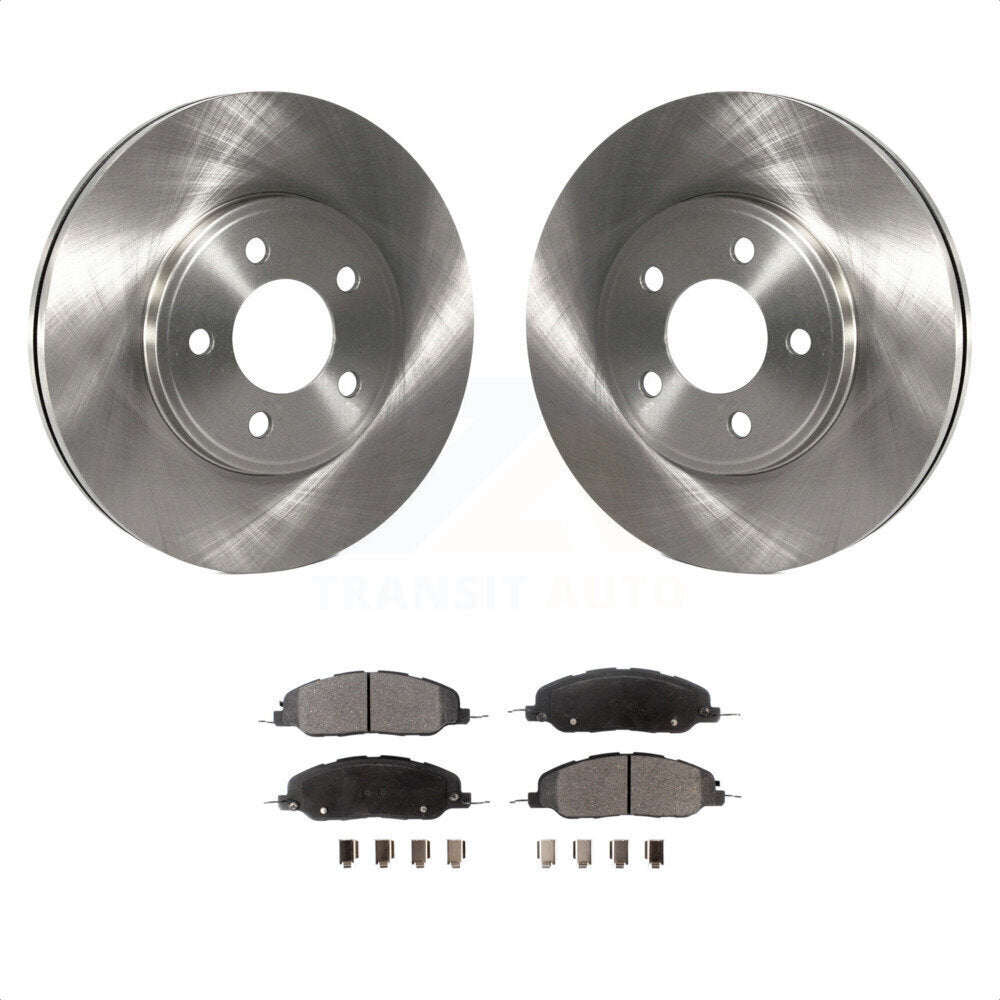 Front Disc Brake Rotors And Semi-Metallic Pads Kit For 2009 Ford Mustang Bullitt K8F-100128 by Transit Auto