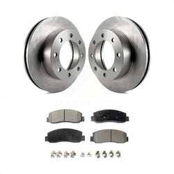 Front Disc Brake Rotors And Semi-Metallic Pads Kit For Ford F-250 Super Duty F-350 K8F-100135