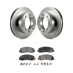 Front Disc Brake Rotors And Semi-Metallic Pads Kit For Ford F-350 Super Duty F-250 4WD K8F-100136