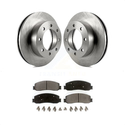 Front Disc Brake Rotors And Semi-Metallic Pads Kit For Ford F-250 Super Duty F-350 With Single Rear Wheels 4WD K8F-100137