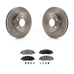 Front Disc Brake Rotors And Semi-Metallic Pads Kit For 2005-2010 Ford Mustang Base K8F-100141