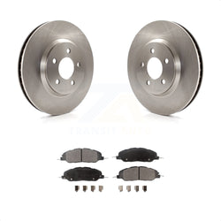 Front Disc Brake Rotors And Semi-Metallic Pads Kit For Ford Mustang K8F-100143