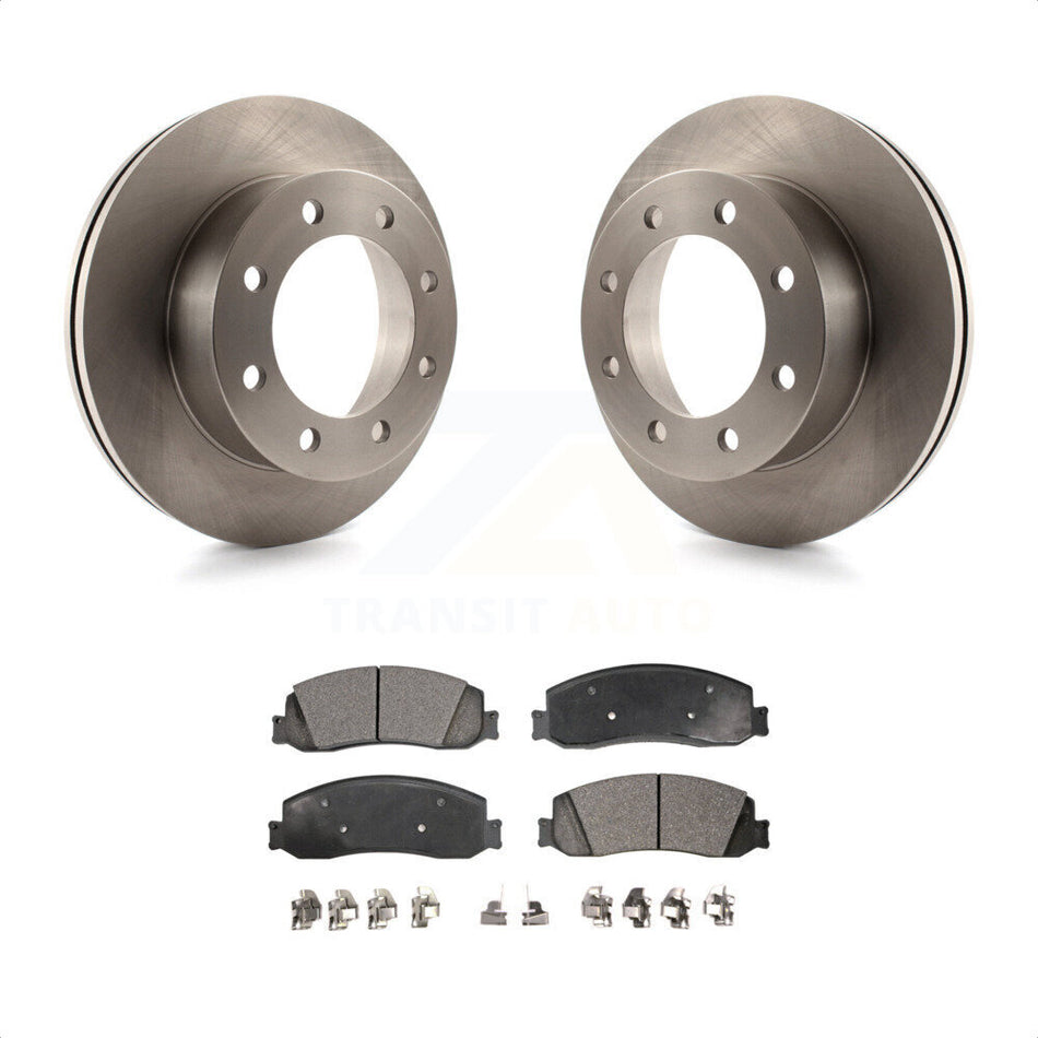 Front Disc Brake Rotors And Semi-Metallic Pads Kit For Ford F-350 Super Duty F-450 K8F-100145 by Transit Auto