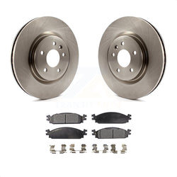 Front Disc Brake Rotors And Semi-Metallic Pads Kit For 2009-2010 Lincoln MKS K8F-100162