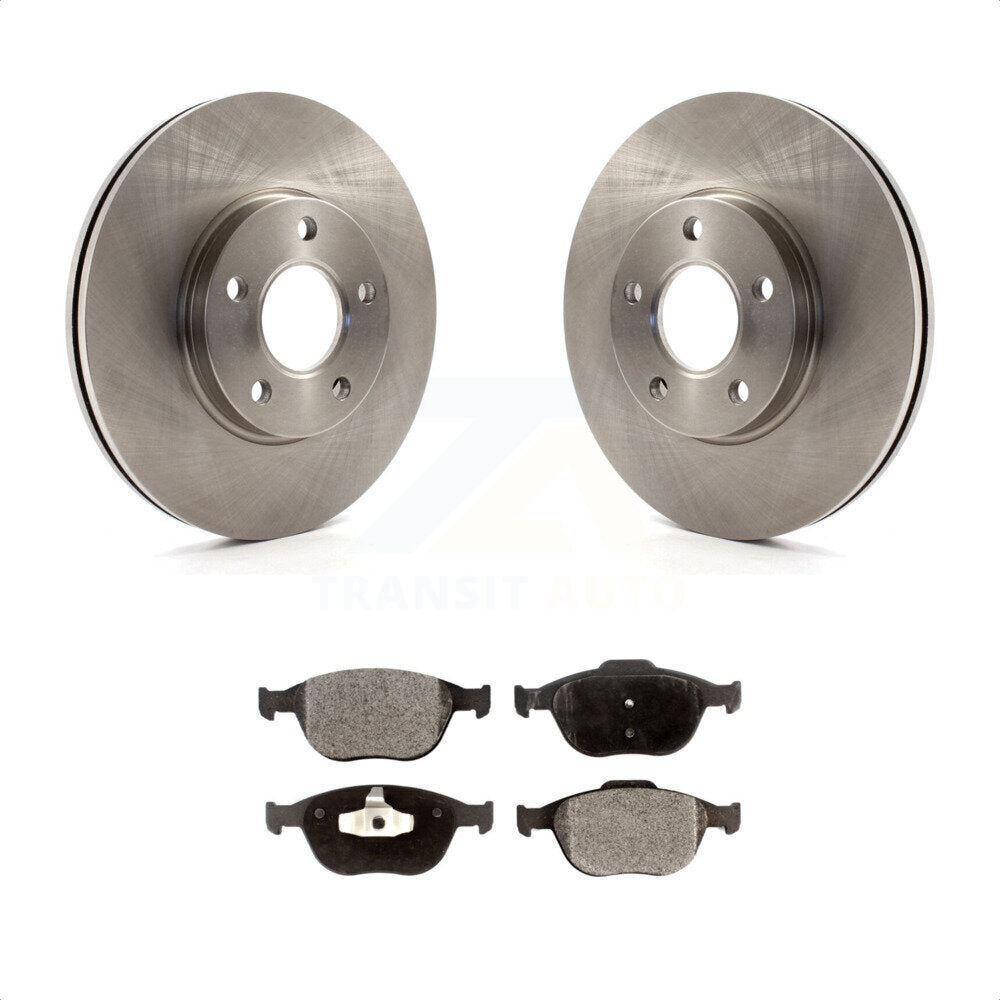 Front Disc Brake Rotors And Semi-Metallic Pads Kit For 2010-2013 Ford Connect K8F-100165 by Transit Auto