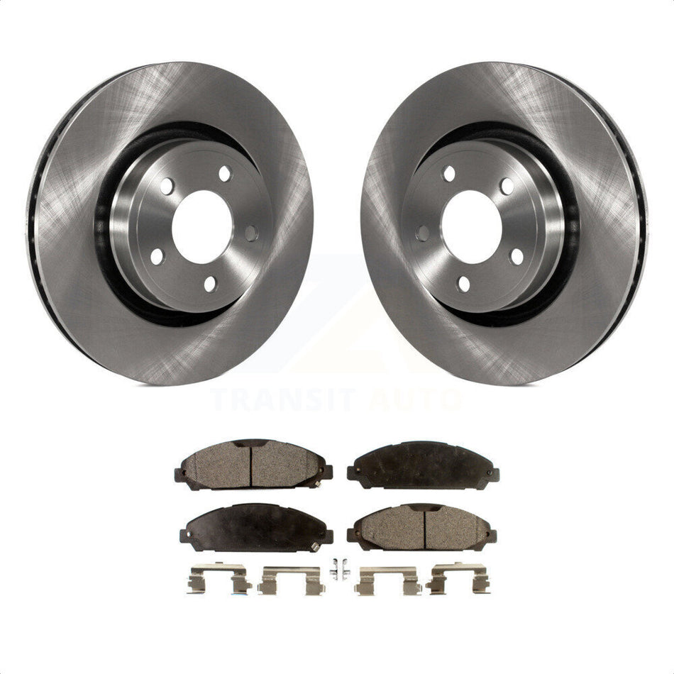 Front Disc Brake Rotors And Semi-Metallic Pads Kit For Ford Mustang K8F-100175 by Transit Auto