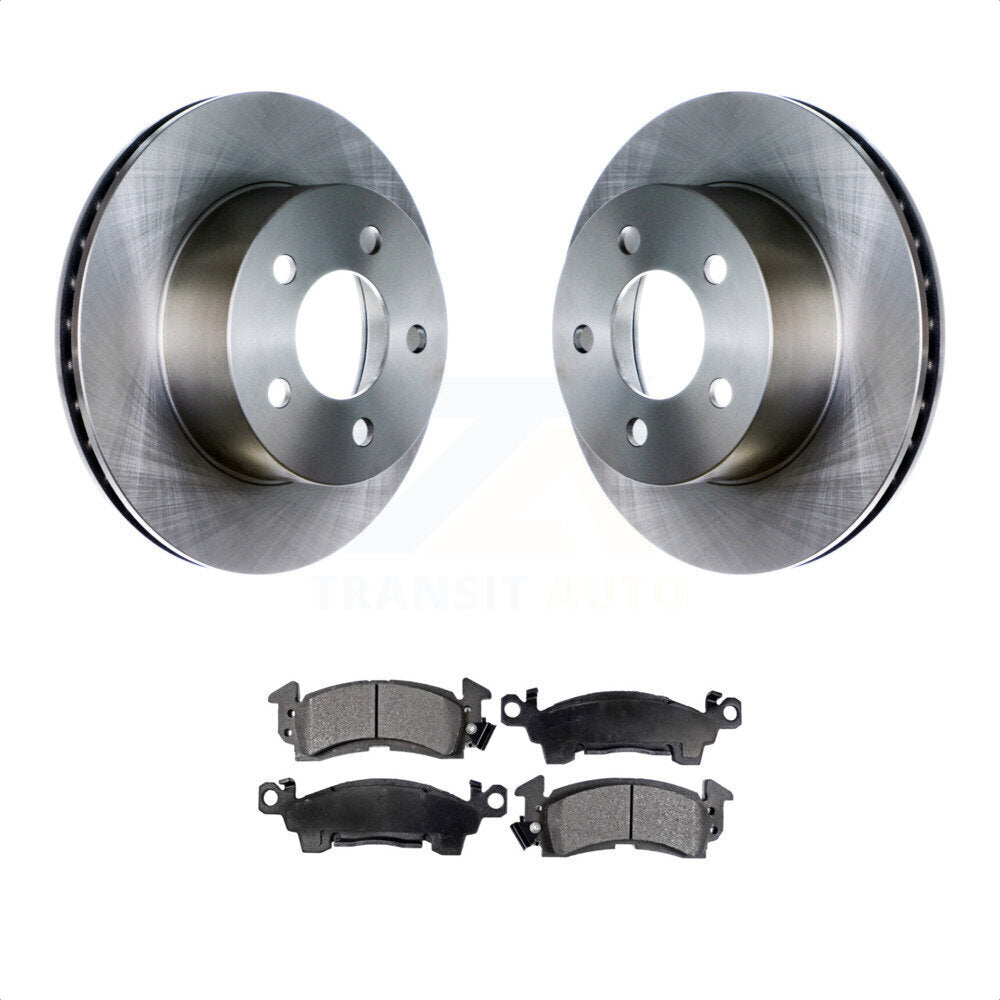 Front Disc Brake Rotors And Semi-Metallic Pads Kit For 1991 Jeep Grand Wagoneer 3.203" Overall Height K8F-100180 by Transit Auto