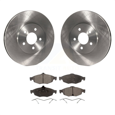 Front Disc Brake Rotors And Semi-Metallic Pads Kit For Chrysler Sebring Dodge Stratus K8F-100187 by Transit Auto