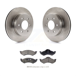 Front Disc Brake Rotors And Semi-Metallic Pads Kit For 2000-2002 Dodge Dakota Durango K8F-100189