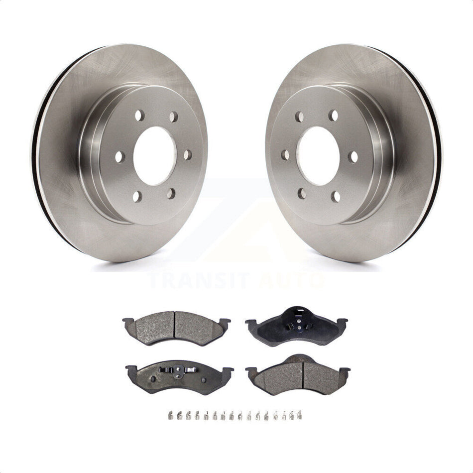 Front Disc Brake Rotors And Semi-Metallic Pads Kit For 2000-2002 Dodge Dakota Durango K8F-100189 by Transit Auto