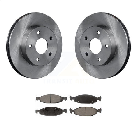 Front Disc Brake Rotors And Semi-Metallic Pads Kit For 1999-2002 Jeep Grand Cherokee With Teves & ATE Caliper K8F-100193 by Transit Auto