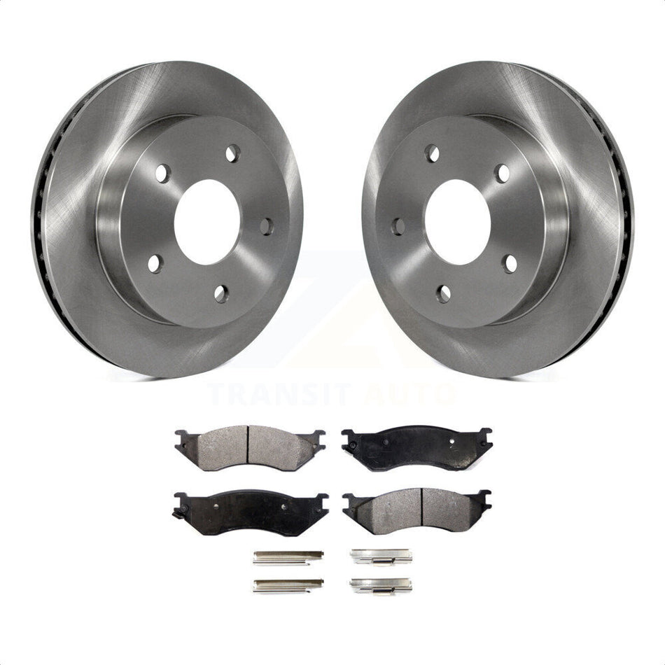 Front Disc Brake Rotors And Semi-Metallic Pads Kit For 2000-2001 Dodge Ram 1500 RWD K8F-100197 by Transit Auto