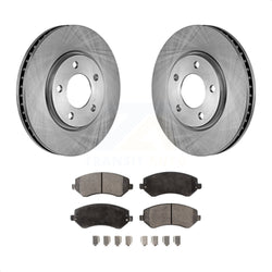 Front Disc Brake Rotors And Semi-Metallic Pads Kit For Dodge Grand Caravan Chrysler Voyager K8F-100206