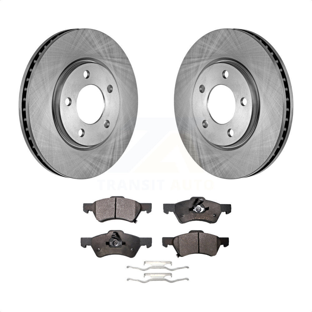 Front Disc Brake Rotors And Semi-Metallic Pads Kit For Dodge Grand Caravan Chrysler Town & Country Voyager K8F-100207 by Transit Auto