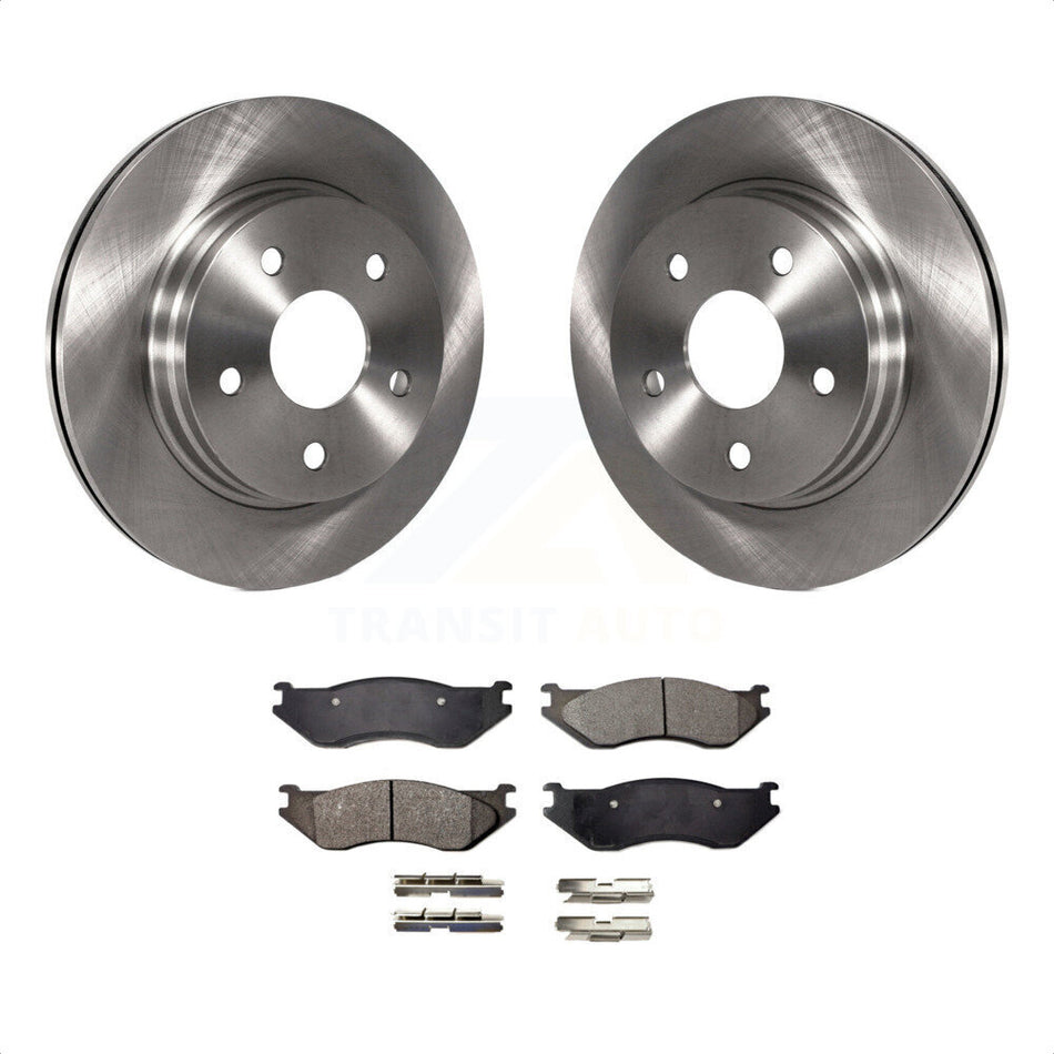 Front Disc Brake Rotors And Semi-Metallic Pads Kit For Dodge Ram 1500 Durango K8F-100209 by Transit Auto