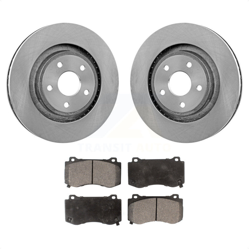 Front Disc Brake Rotors And Semi-Metallic Pads Kit For 2006-2010 Jeep Grand Cherokee SRT8 K8F-100222 by Transit Auto