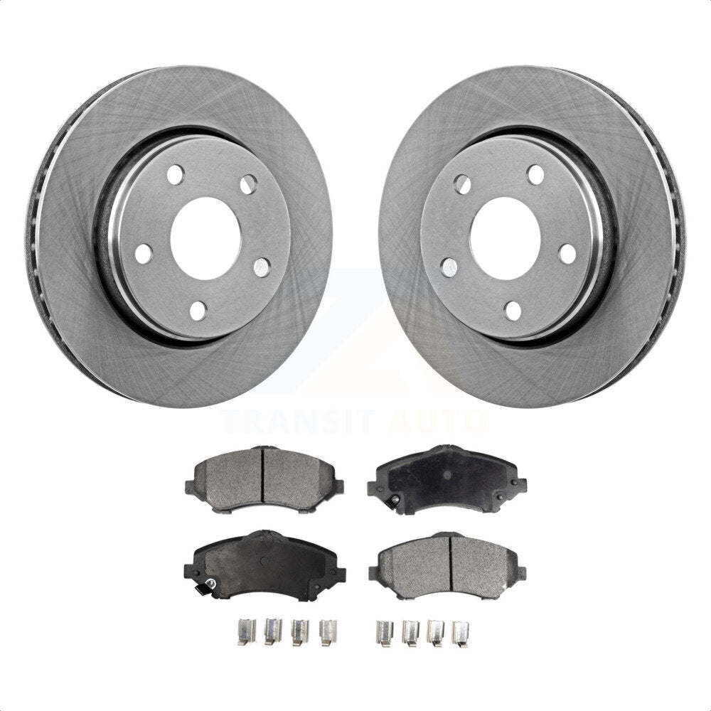 Front Disc Brake Rotors And Semi-Metallic Pads Kit For Jeep Wrangler JK K8F-100225 by Transit Auto