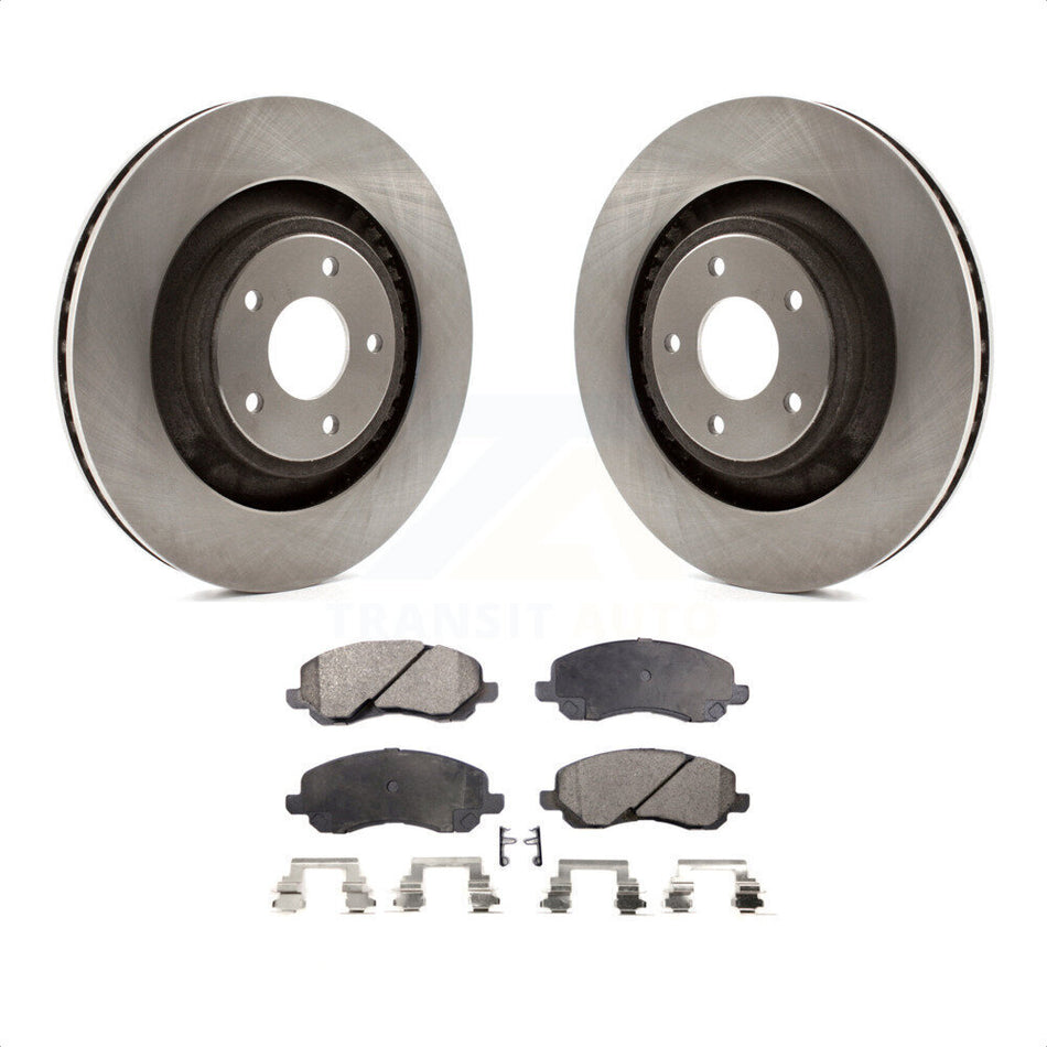 Front Disc Brake Rotors And Semi-Metallic Pads Kit For 2012-2012 Chrysler 200 Dodge Avenger With 340mm Diameter Rotor K8F-100233 by Transit Auto