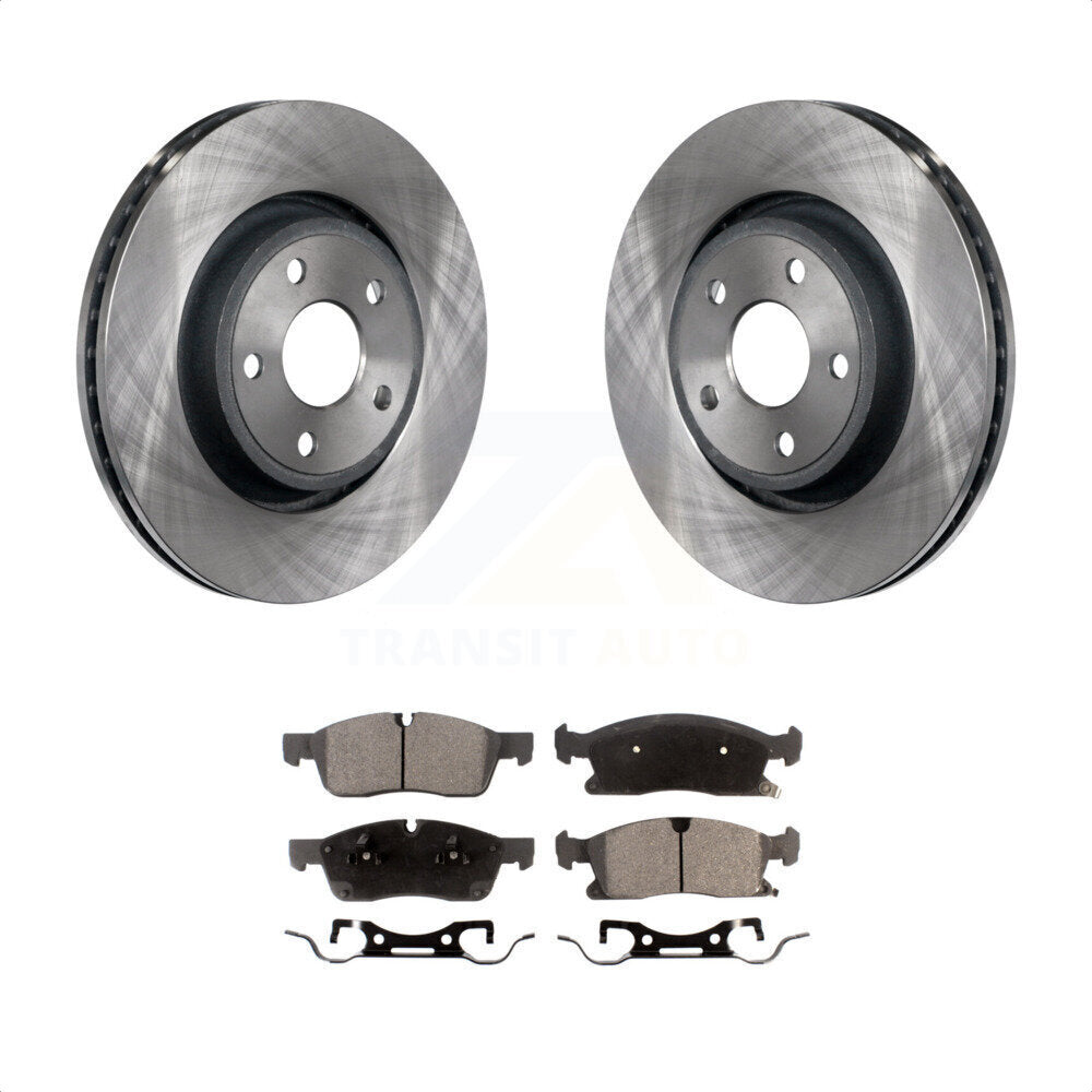 Front Disc Brake Rotors And Semi-Metallic Pads Kit For Jeep Grand Cherokee Dodge Durango WK K8F-100236 by Transit Auto