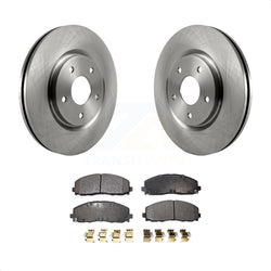 Front Disc Brake Rotors And Semi-Metallic Pads Kit For Dodge Grand Caravan Chrysler Journey Town & Country Pacifica Ram C/V Volkswagen Routan Voyager K8F-100239