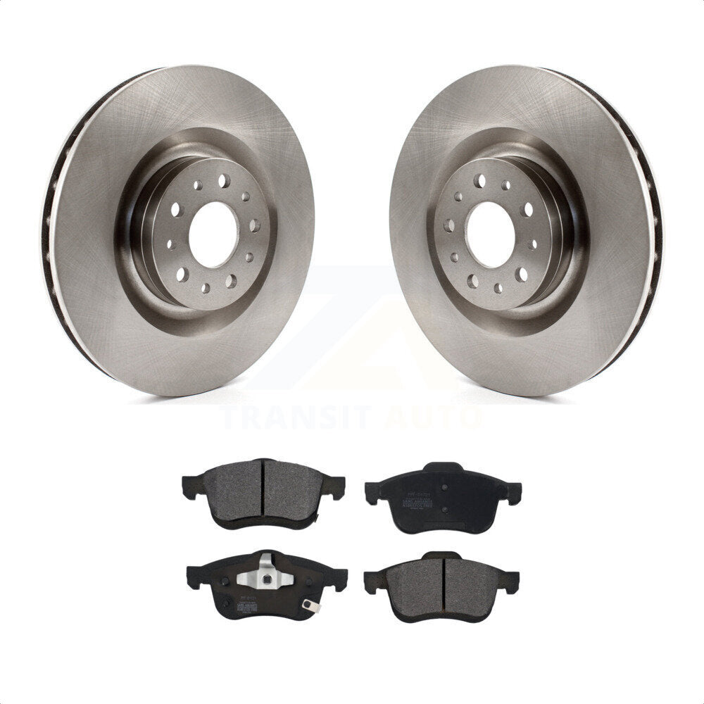 Front Disc Brake Rotors And Semi-Metallic Pads Kit For 2014-2020 Fiat 500L K8F-100244 by Transit Auto